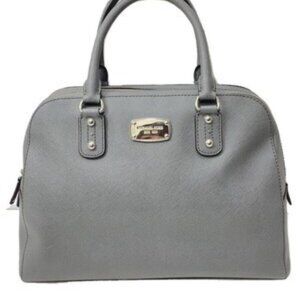 Michael Kors Light Gray Leather Handbag Purse